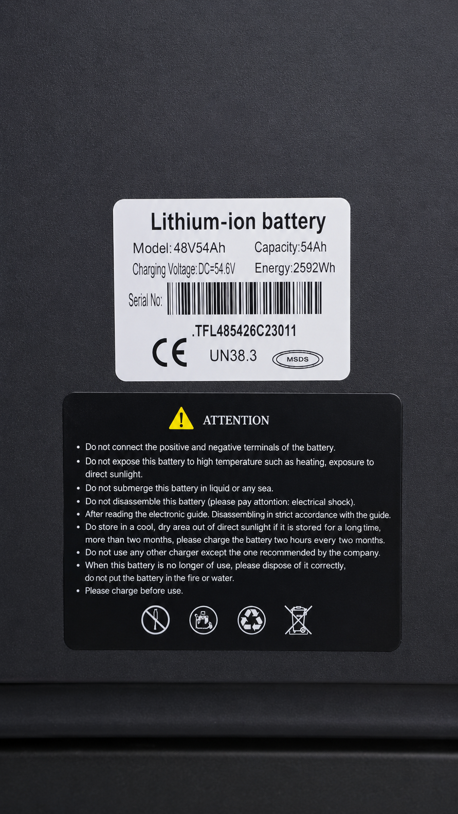 Battery 48V 54Ah Long Range Lithium