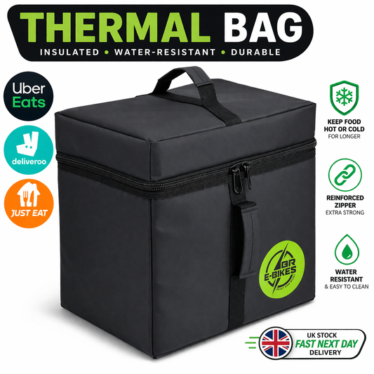 Delivery Bags for Hot Food - 25L Thermal Bags for Hot Food Delivery, 35x33x25cm Food Delivery Bag for Restaurants, Takeaway, Uber Eats Delivery Bag, Deliveroo Bags - Black