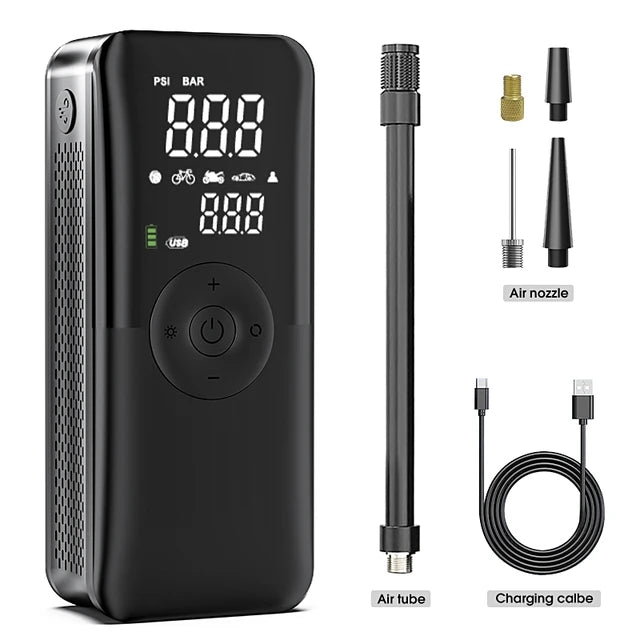CARSUN Rechargeable Air Pump Tire Inflator Portable Compressor Digital Cordless